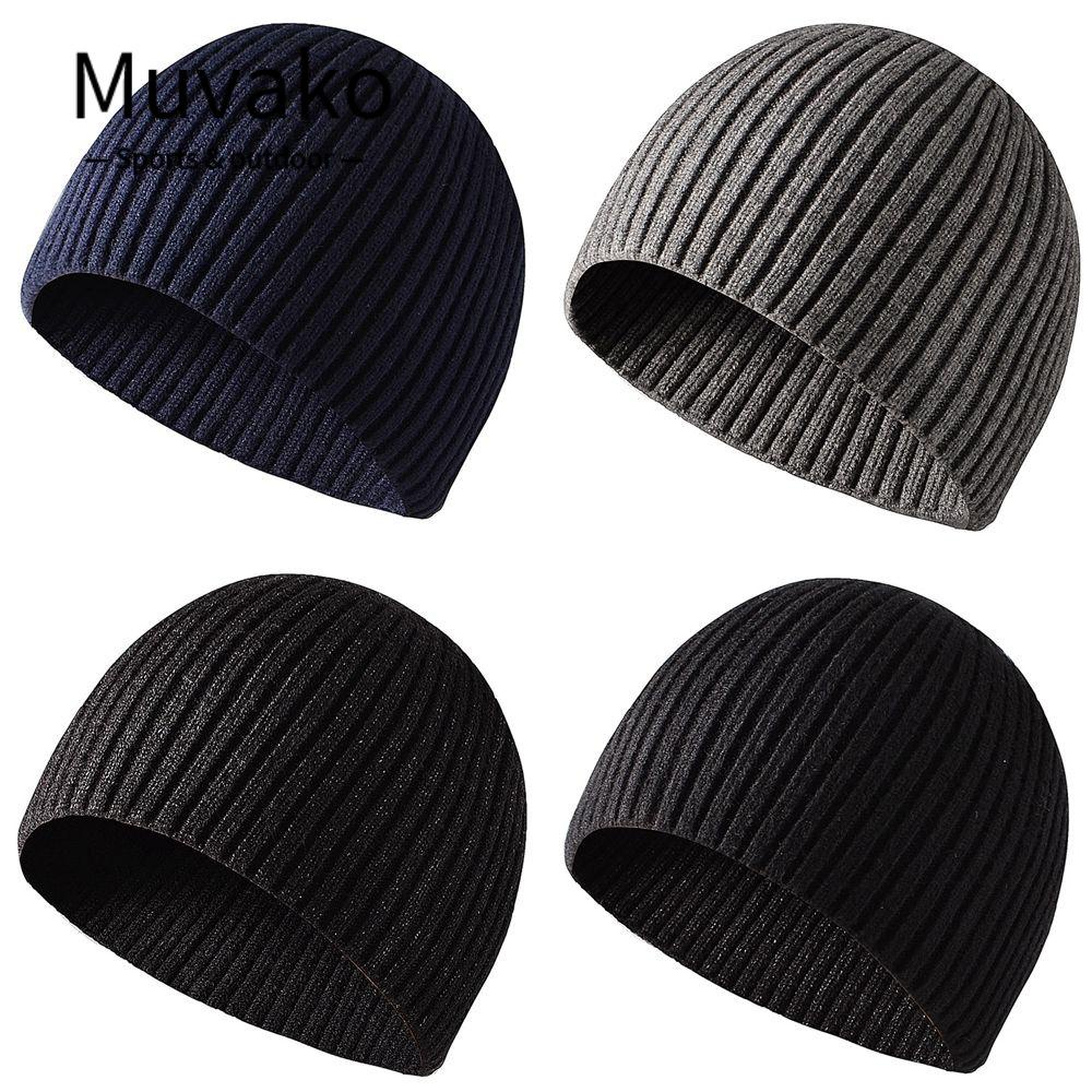 MUVAKO Mũ Beanie Đan Len 9 Kiểu Màu Trơn Dễ Thương Cho Bạn Gái