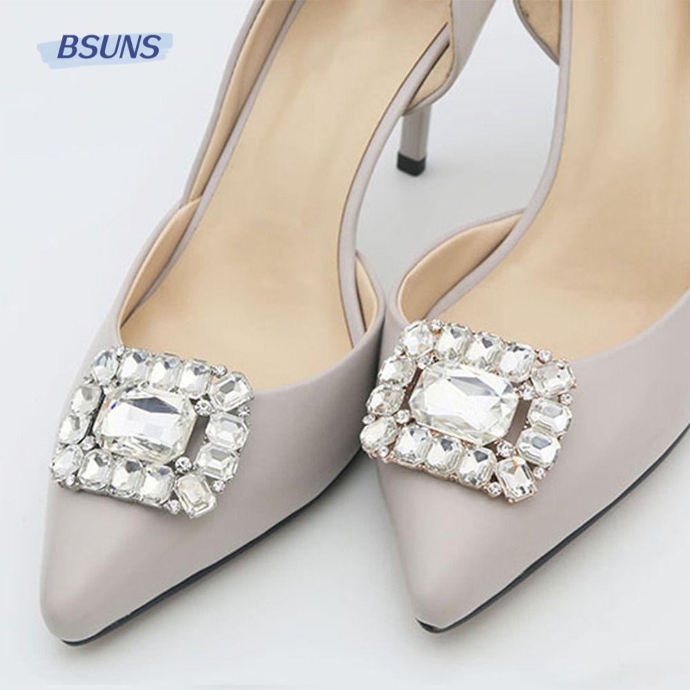 BSUNS 1 Mặt Dây Chuyền Hình Chiếc Giày Trang Trí Túi Xách|Trâm Cài Áo Hình Bông Hoa Đính Đá Sang Trọng