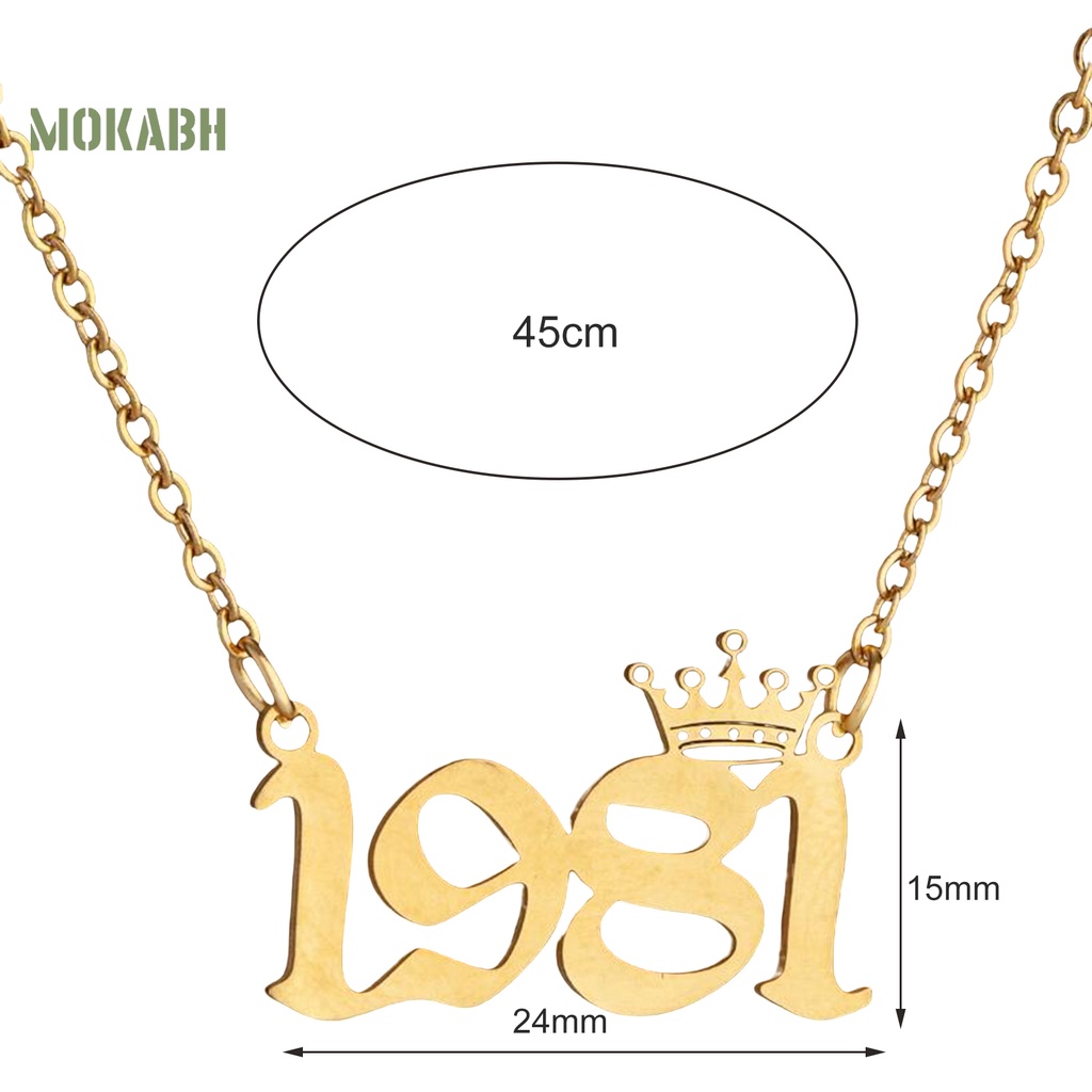 [Mok Abh] Vòng Cổ Chất Liệu Thép Không Gỉ Từ 1980-1999