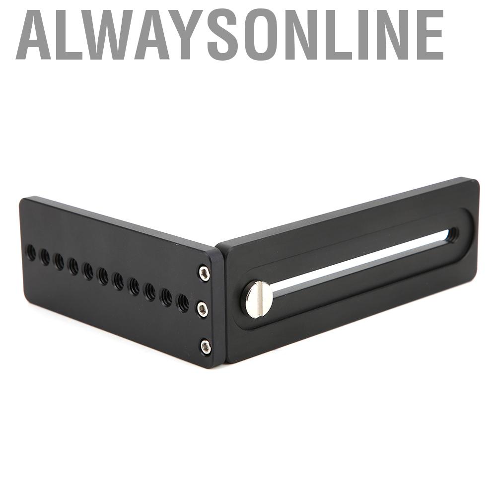 Alwaysonline Aluminium Alloy  Quick Release  L Bracket Vertical Shooting wth 1/4  Screw Holes for SLR Tripod Head