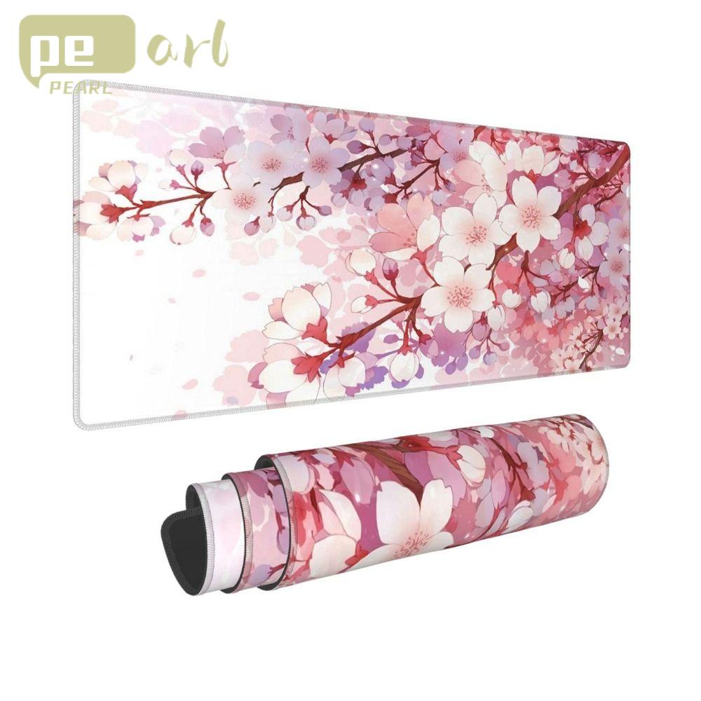 Tấm Lót Chuột Và Bàn Phím Cỡ Lớn 31.5 X 11.8 Inch In Họa Tiết Hoa Anh Đào Nhật Bản