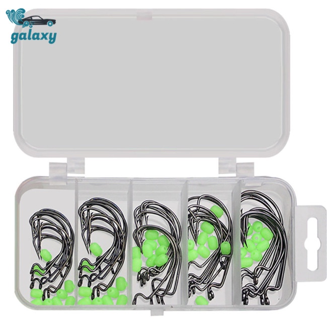 Galaxy Set 50 Lưỡi Câu Cá Bằng Thép Carbon Cao Cấp Kèm Hộp Đựng