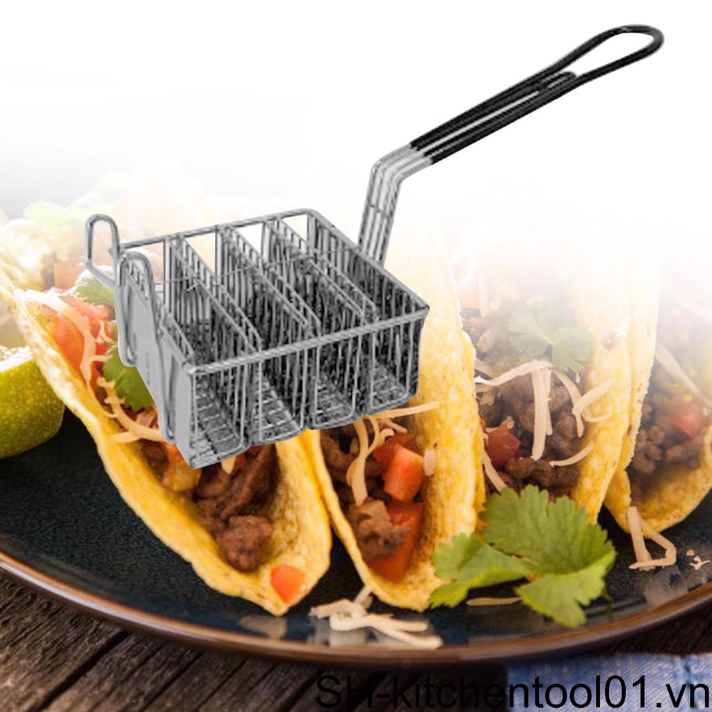 (CD) Dụng Cụ Nấu Ăn Taco 4 / 6 Vỏ Bánh Kếp Có Tay Cầm