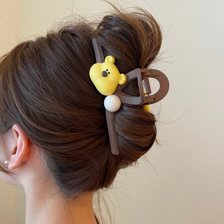 Kẹp Tóc Bằng Acrylic Họa Tiết Hoạt Hình Phong Cách Hàn Quốc Dễ Thương Cho Nữ