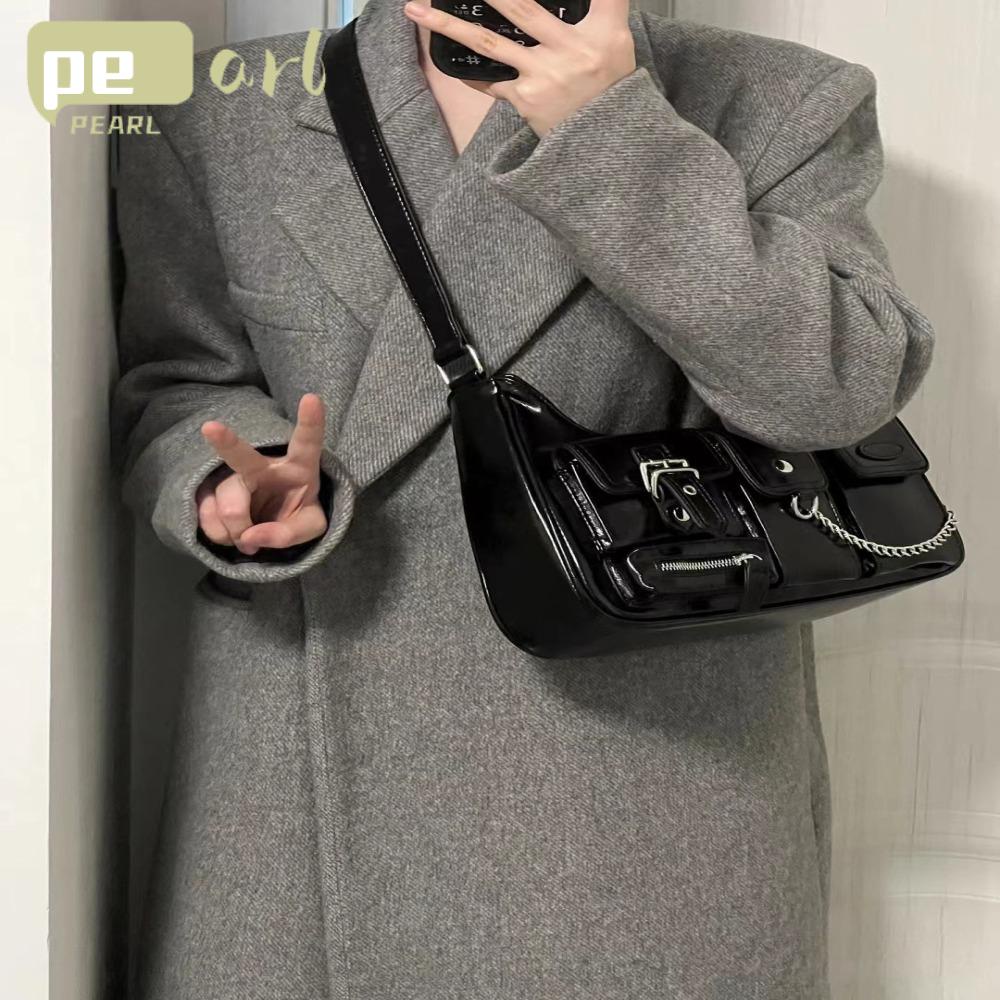 Túi Xách Đeo Vai Nhiều Ngăn Sức Chứa Lớn Màu Đen Dành Cho Nữ