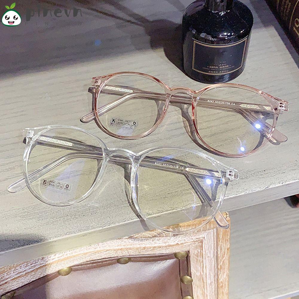 Kính Mát TR90 Gọng Tròn Siêu Nhẹ Trong Suốt Thời Trang Cho Nữ