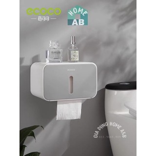 Hộp Đựng Giấy Vệ Sinh ECOCO Chống Thấm Nước, Kệ Để Đồ Dán Tường Cực Chắc 1903