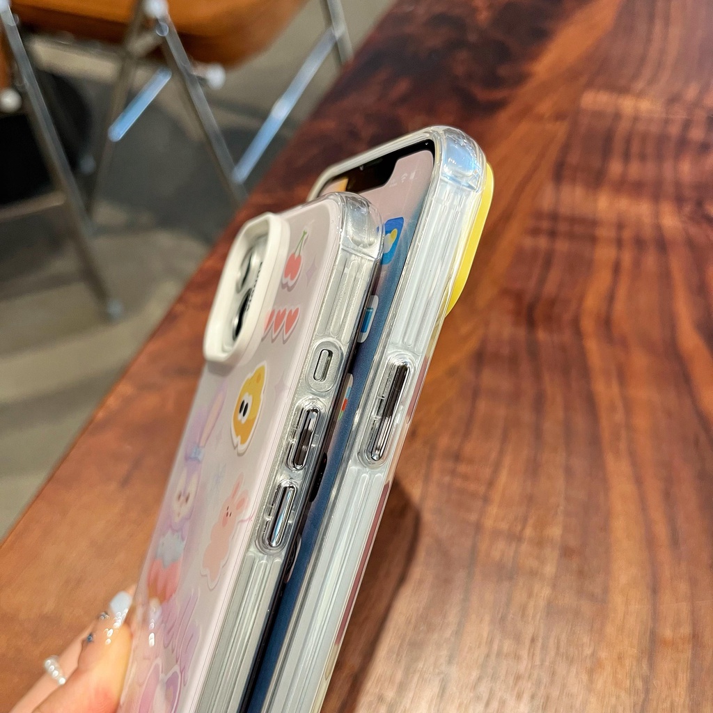 Ốp Điện Thoại Tpu Dẻo Trong Suốt Họa Tiết Hoạt Hình Dễ Thương Chống Sốc Cho iPhone 14 13 12 11 Pro Max