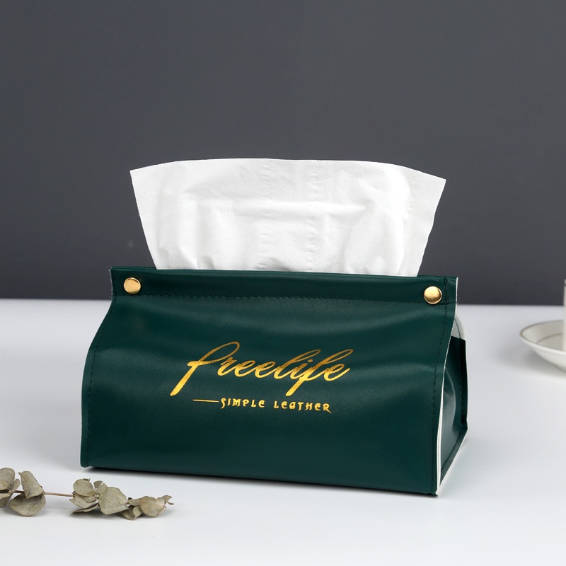 Hộp Đựng Khăn Giấy Bằng Da Để Bàn / Xe Hơi Tiện Dụng Giá Đỡ