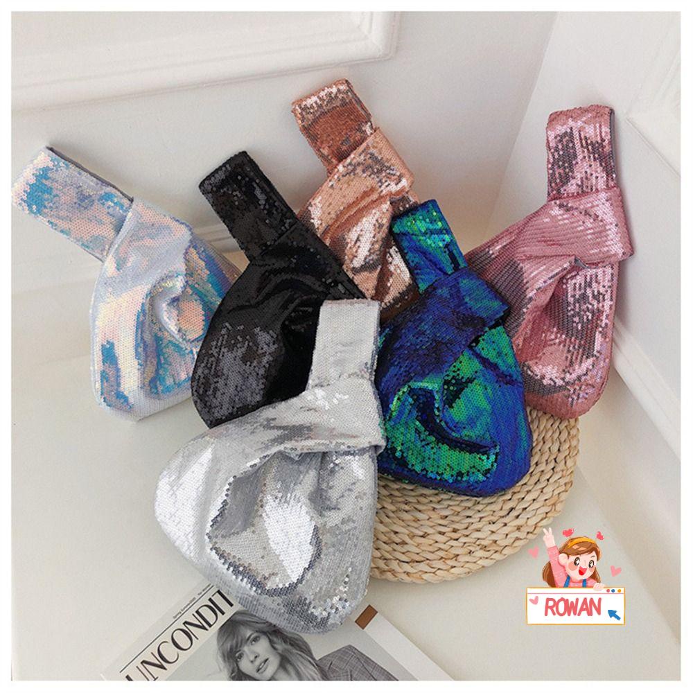 ROWANS Túi Xách Đeo Cổ Tay Đính Kim Tuyến Lấp Lánh Thời Trang