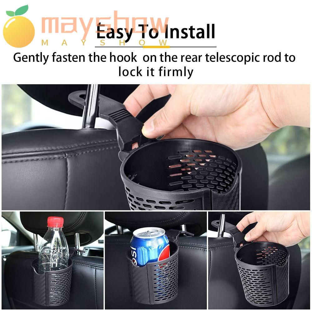 MAYSHOW Giá Đỡ Cốc Nước 3.35 Inch Có Thể Uốn Cong Kèm Móc Treo Chuyên Dùng Cho Xe Hơi