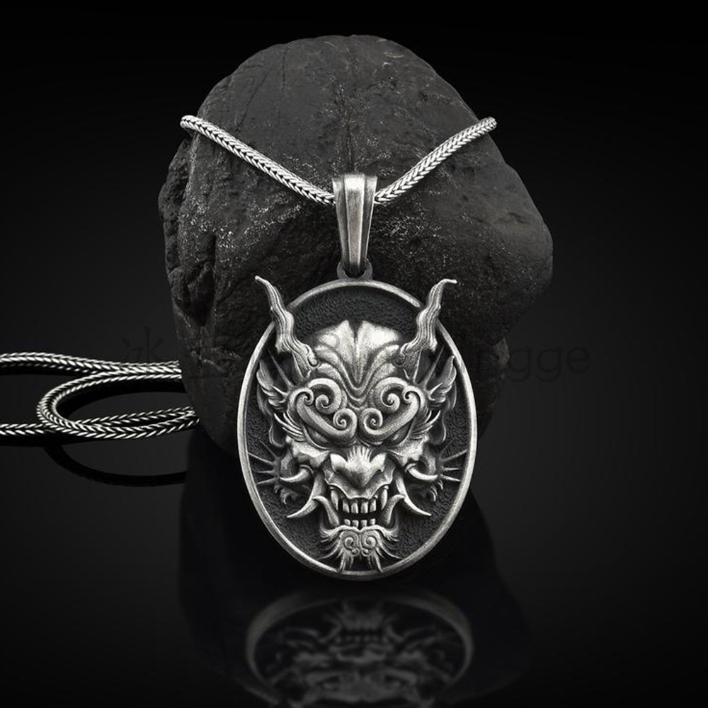Dây Chuyền Mặt Nạ Pajna Nhật Bản Phong Cách Hip Hop Cá Tính Cho Nam