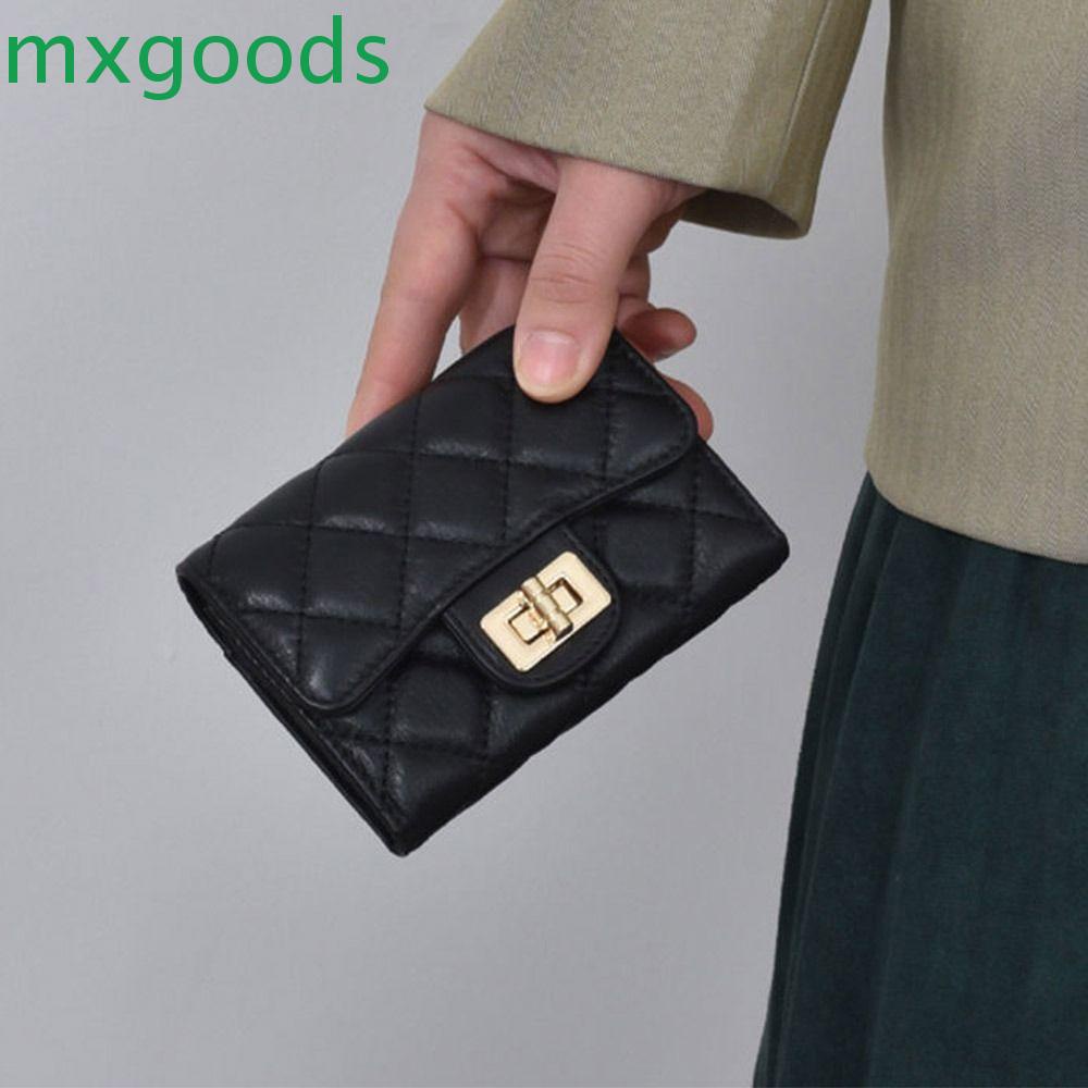 MXGOODS Ví Đựng Tiền Xu / Thẻ Bằng Lái Xe Thiết Kế Hình Thoi Phong Cách Hàn Quốc Thời Trang