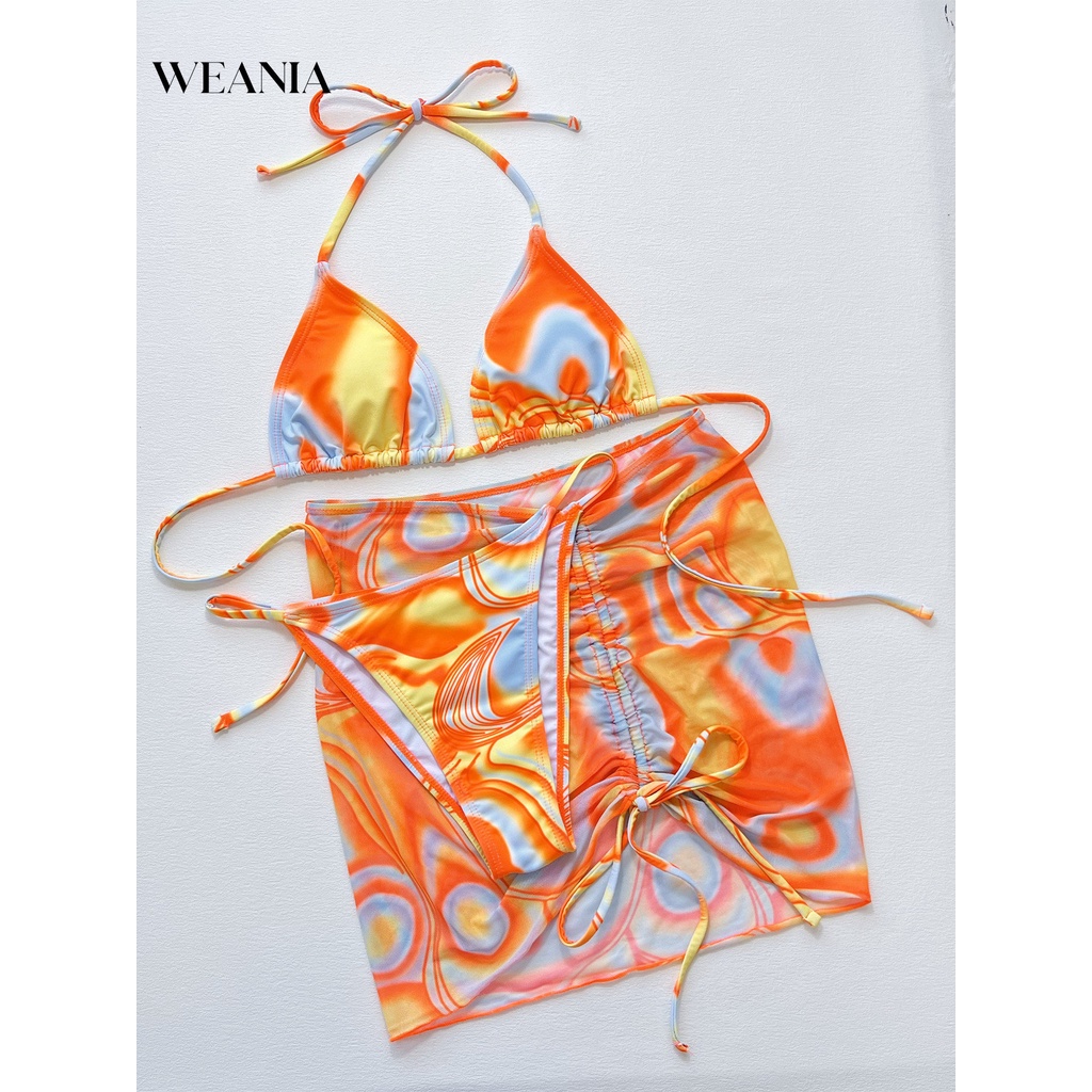 Bộ Bikini 3 Mảnh Thời Trang Mùa Hè Nhiều Màu Sắc Cho Nữ