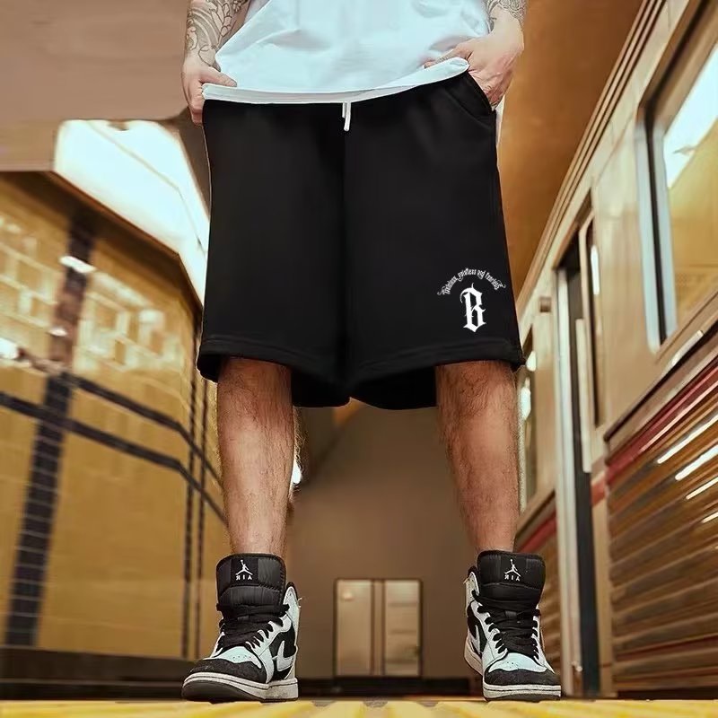 Quần Short Bóng Rổ Dáng Rộng In Chữ Phong Cách Mỹ Thời Trang Mùa Hè 2023