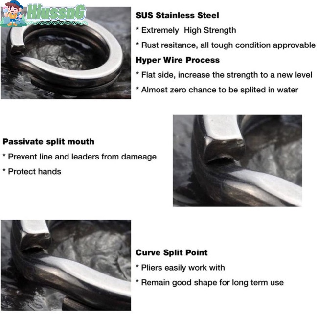 200 Vòng Nối Mồi Câu Cá Bằng Thép Không Gỉ