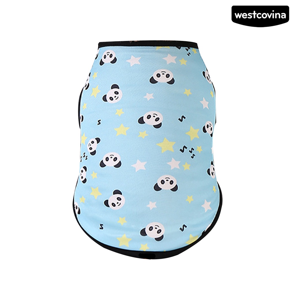 [COD]♞Áo Thun Không Tay Hai Lớp Bằng Polyester In Họa Tiết Hoạt Hình Dễ Thương Dành Cho Cún Cưng