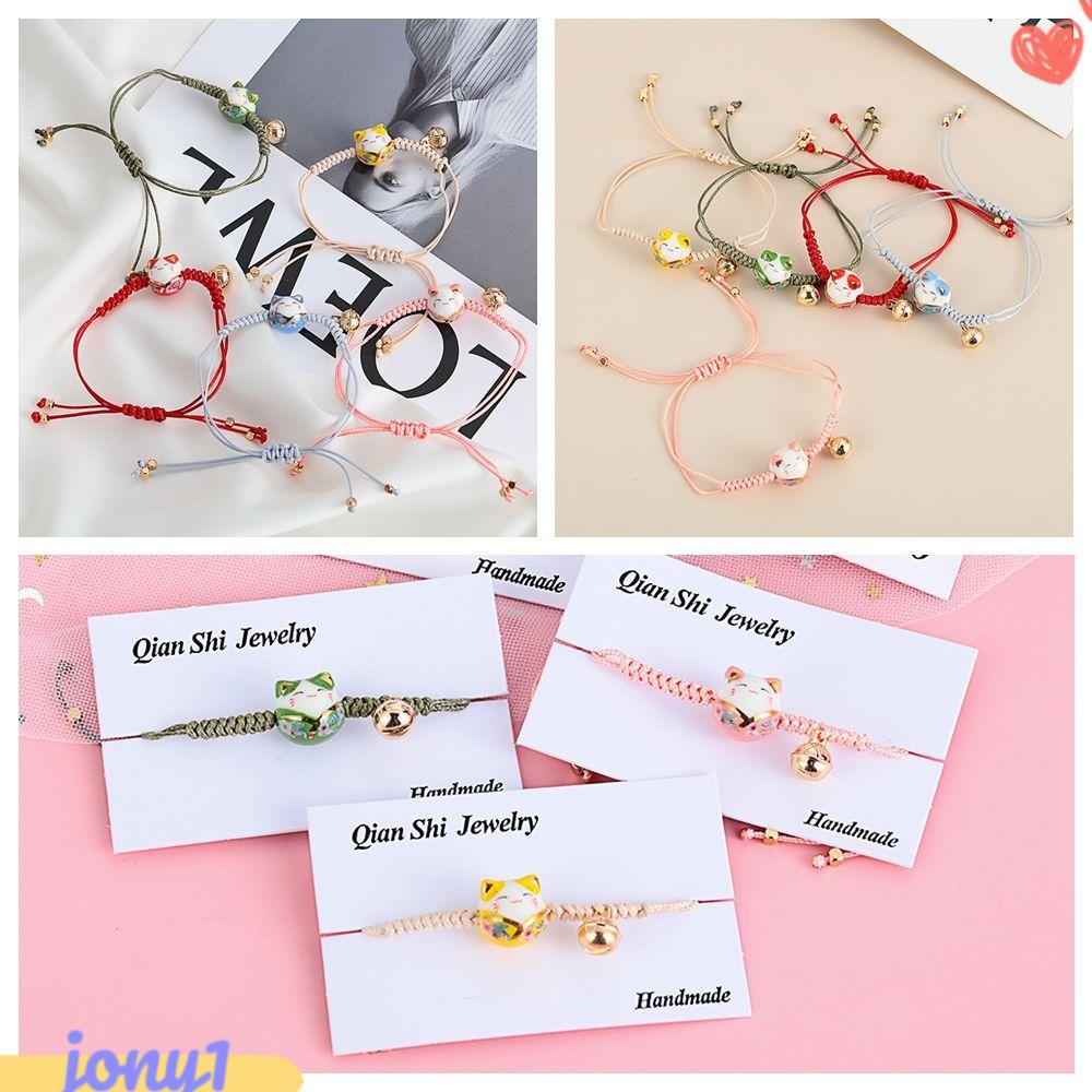 JONYE Vòng Đeo Tay Hình Con Mèo Bằng Sứ