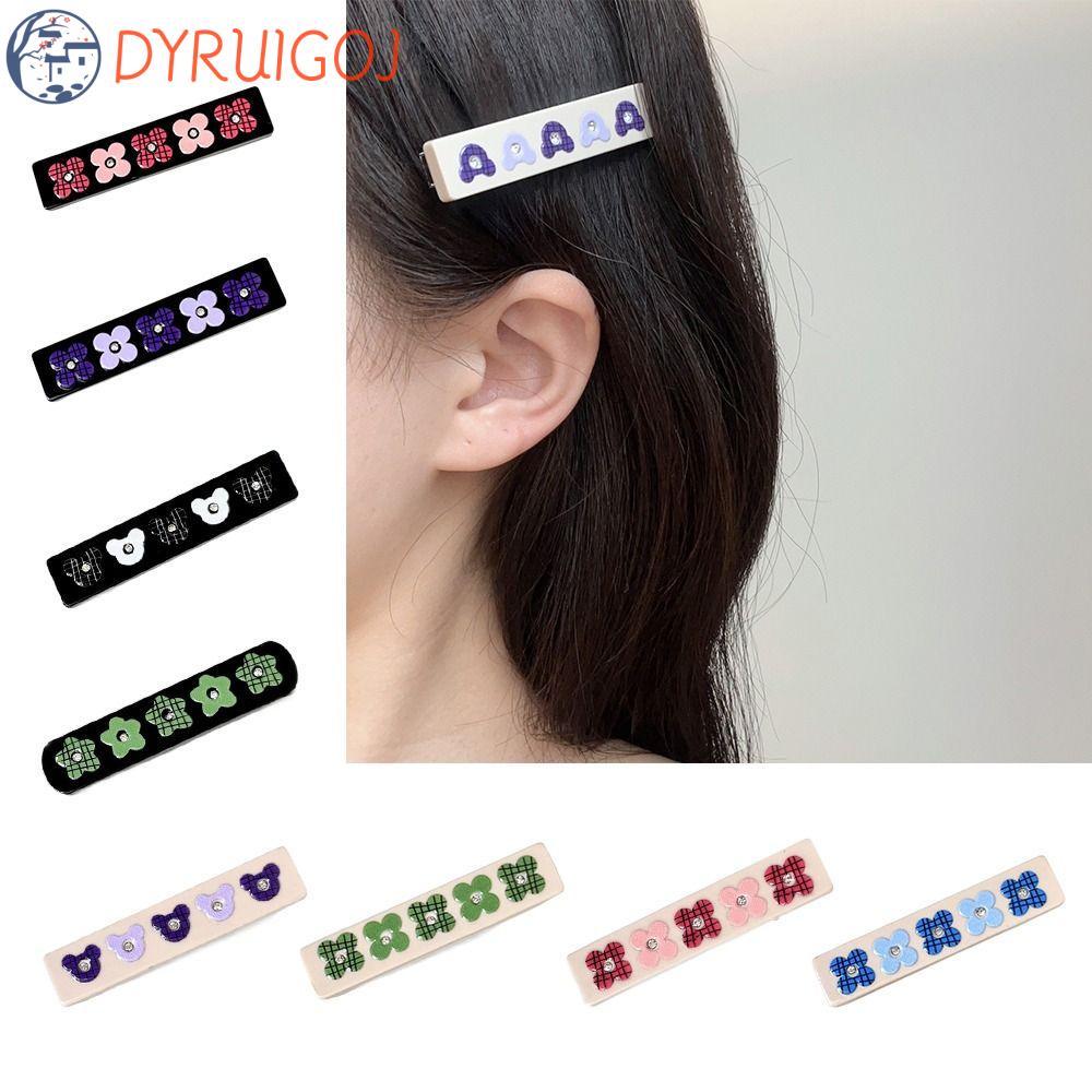 Yyruidoj Kẹp Tóc Mỏ Vịt Đính Đá Bằng Hợp Kim Phong Cách Hàn Quốc Ngọt Ngào Cho Hipster