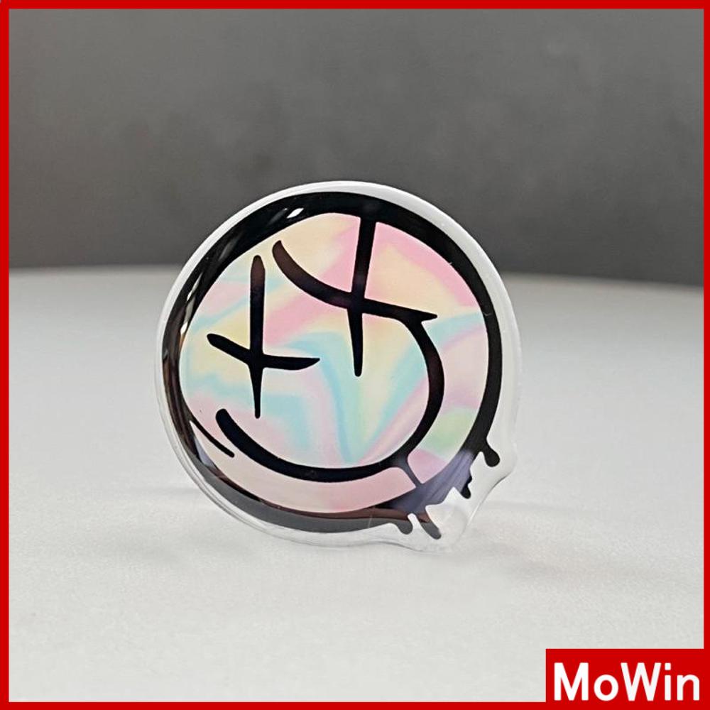 Ốp lưng Giá Đỡ Điện Thoại Giá Đỡ Tay Cầm Griptok Acrylic Trong Suốt Túi Khí Giá Đỡ Gấp Tương Thích Với iPhone Ốp Điện Thoại Đơn Giản Thoáng Mát Có Thể Thay Đổi Sáng Tạo Mặt Cười Gấu Dễ Thương