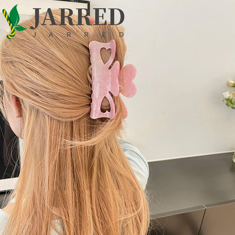 JARRED Kẹp Tóc Hình Trái Tim / Cá Mập Axit Acetic Ngọt Ngào Cho Nữ