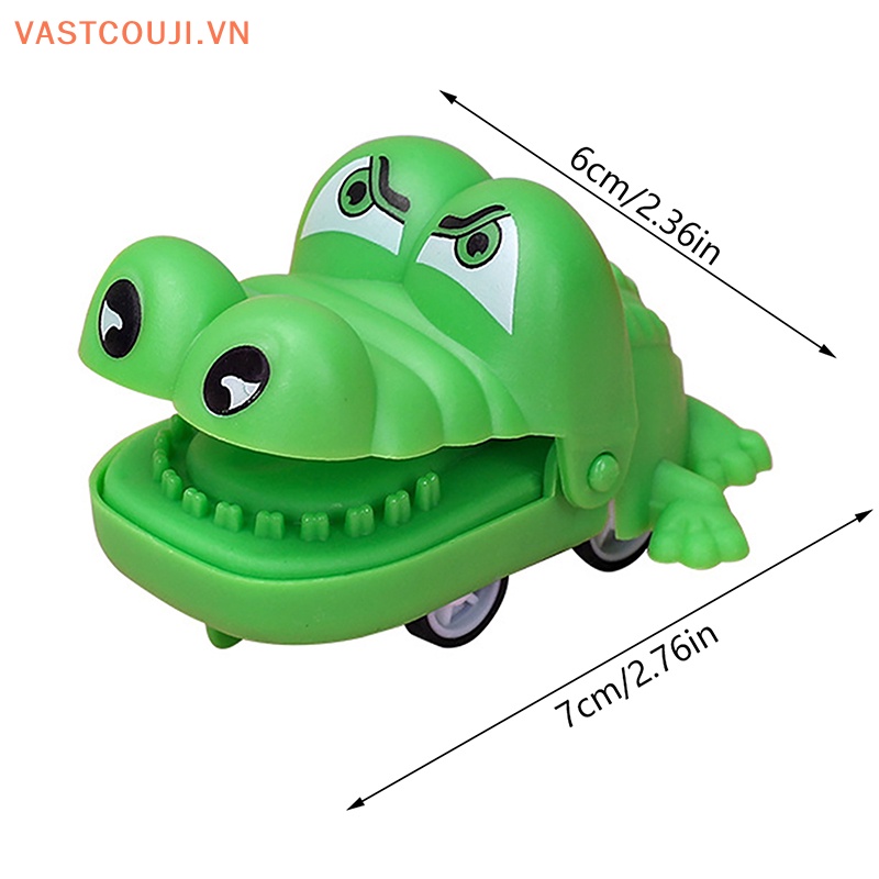 Bộ 2 Mô Hình Xe Hơi Đồ Chơi Cá Sấu Hoạt Hình Mini VASTJI