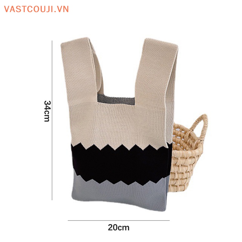 Túi Xách Đan Len Sức Chứa Lớn Thời Trang Sáng Tạo Cho Nữ