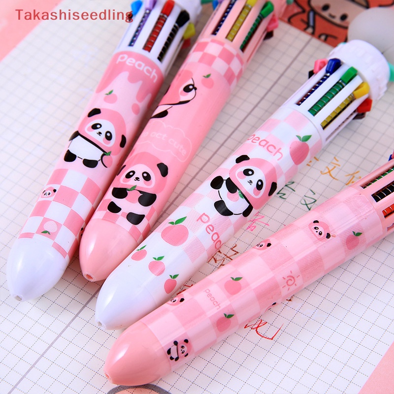 Bút Bi 10 Màu Họa Tiết Gấu Trúc Đáng Yêu