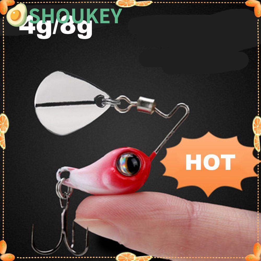 SHOUKEY Mồi Câu Cá Giả Bằng Kim Loại Có Móc Xoay Rung