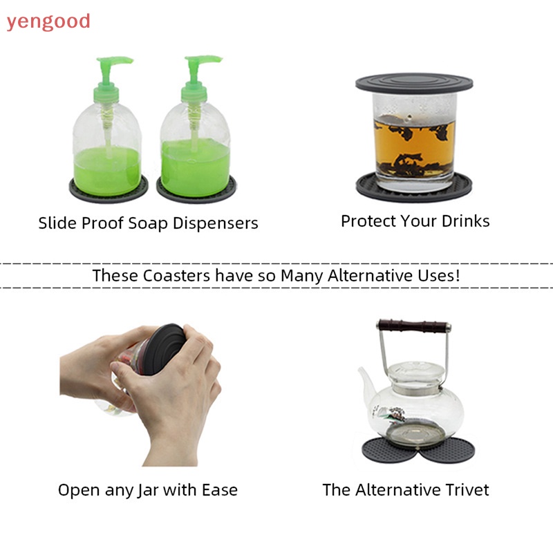 Đế Lót Ly Hình Tròn Bằng Silicone Tiện Dụng Cho Nhà Bếp