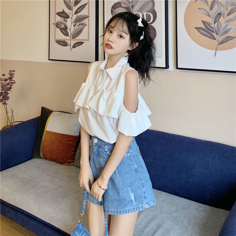 Áo Thun Tay Ngắn Hở Vai Thời Trang Dành Cho Nữ