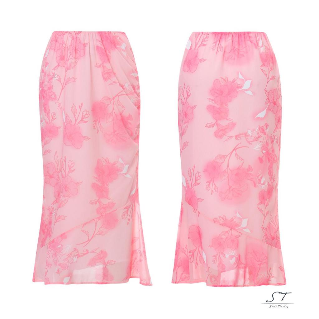 Đầm Dáng Suông Rộng Eo Thấp In Họa Tiết Hoa Thời Trang Mùa Hè Cho Nữ CY03