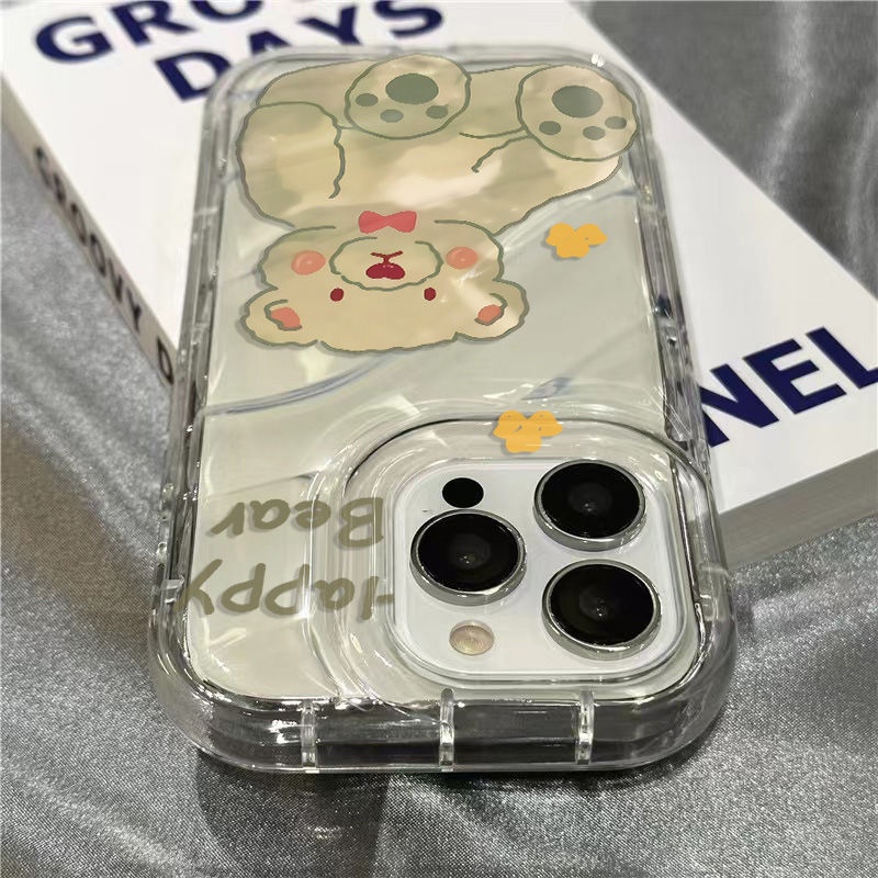 Ốp điện thoại iPhone14promax gấu dễ thương Ốp mềm 1312/11 táo dễ thương 7/8plus trong suốt xr/sins STI1