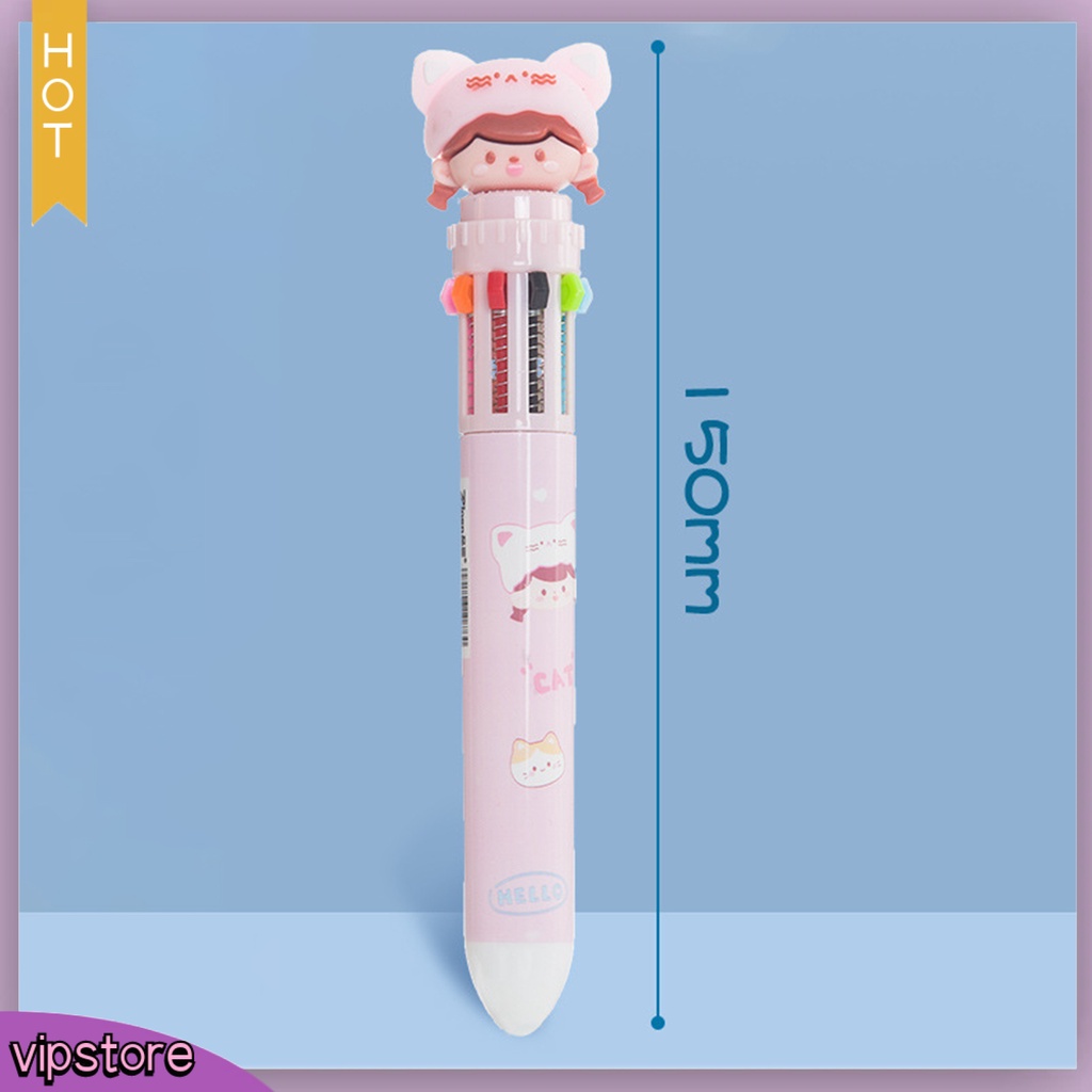 <VIP> Bút Bi Dạng Đẩy Thoải Mái Mềm Mịn Hình Thỏ Hoạt Hình Cho Học Sinh