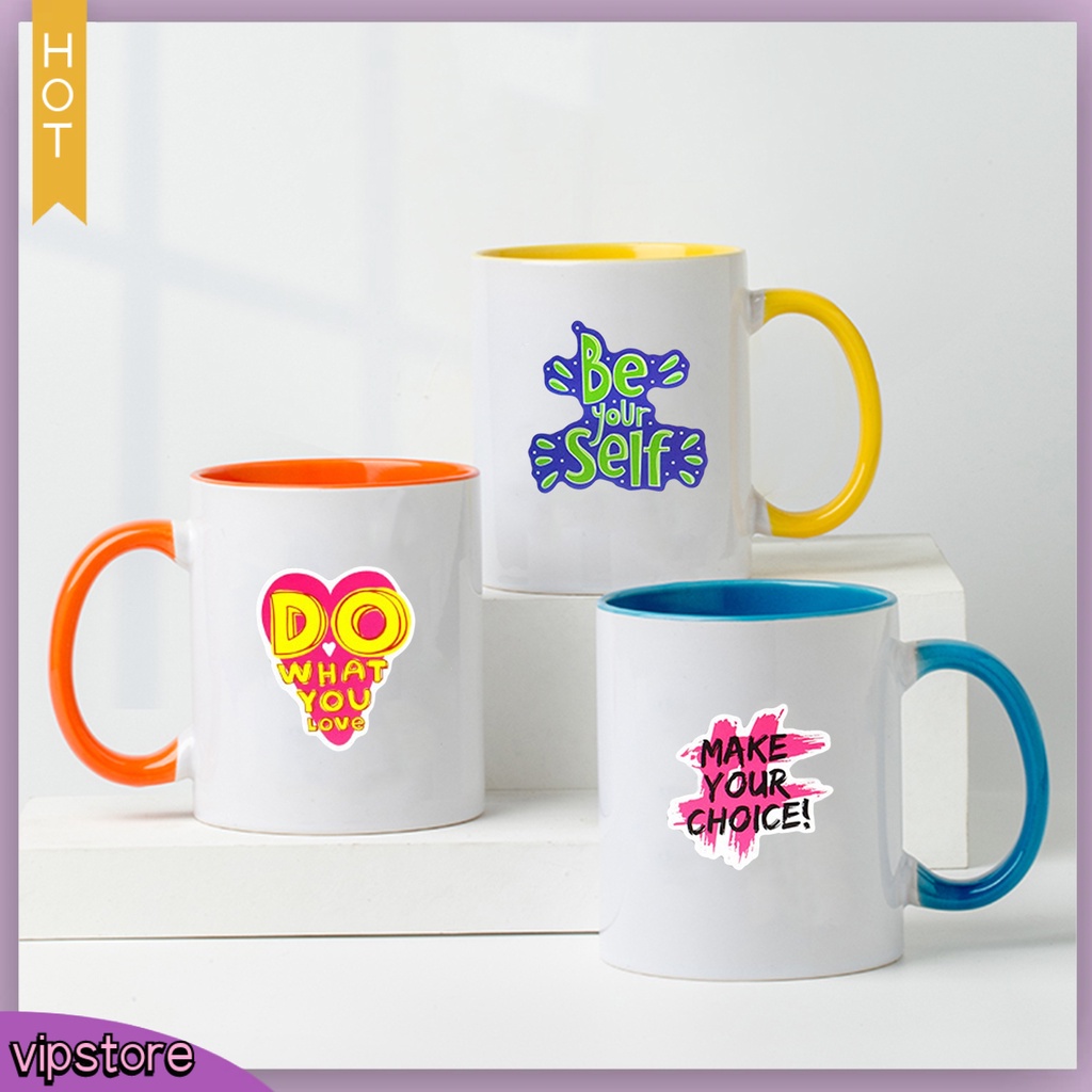 &lt;VIP&gt; Set 50 Miếng Dán Trang Trí Ván Trượt Tự Dính Họa Tiết Graffiti Tiếng Anh Tinh Tế