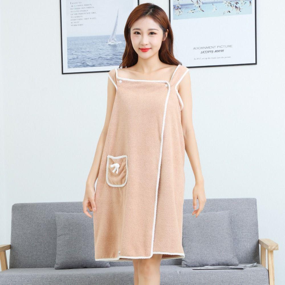 YIYU Khăn Tắm Vải Lông Cừu San Hô Thấm Hút Tốt Nhanh Khô Tiện Dụng Cho Nữ