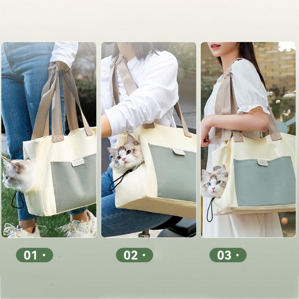 Goivanni Túi Đeo Chéo Vai Bằng Vải Canvas Thoáng Khí Chống Mài Mòn Đựng Thú Cưng