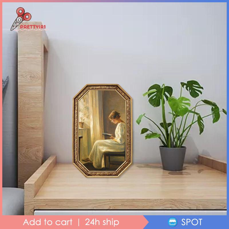 1 [Prettyia1] Khung Ảnh Phong Cách Cổ Điển Trang Trí Đám Cưới / Nhà Ở / Văn Phòng