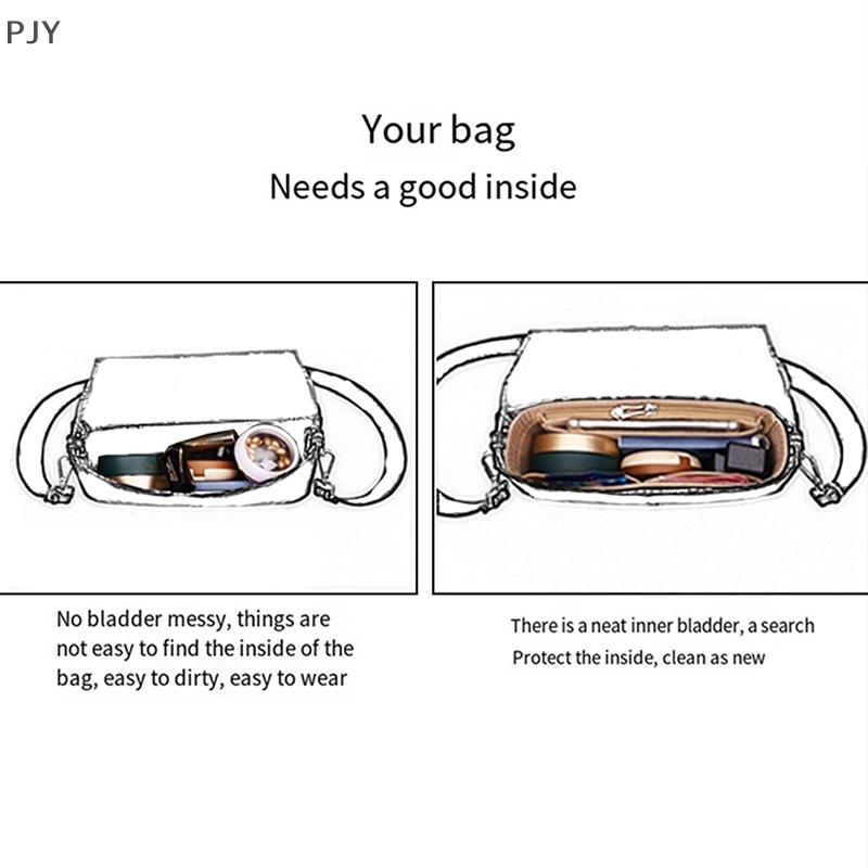 Túi Xách Bằng Vải Nỉ Nhiều Ngăn Dành Cho Nữ PJ