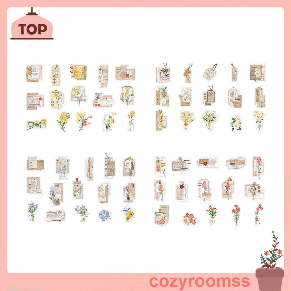 Bộ 30 Miếng Dán Trang Trí Album Sáng Tạo Kiểu Retro