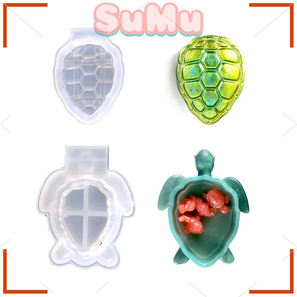 Khuôn Silicon Trong Suốt Làm Hộp Đựng Trang Sức Hình Chú Rùa Biển