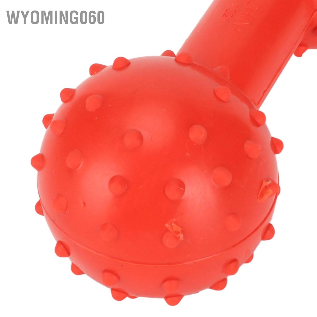Wyoming060 Chó Trị Pha Chế Đồ Chơi Mài Răng Tương Tác Barbell Hình Cao Su Thú Cưng Nhai Cho Đỏ