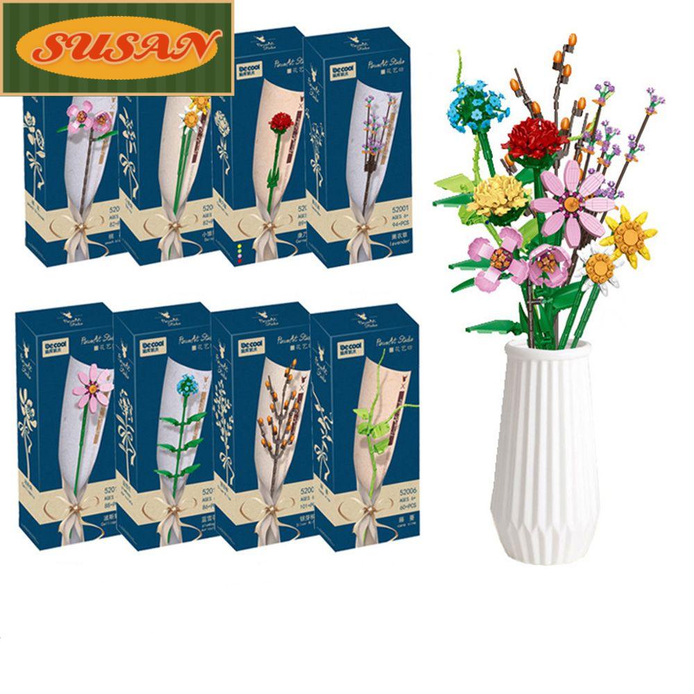SUSANS Khối Xây Dựng Hình Hoa Trang Trí Nhà Cửa DIY