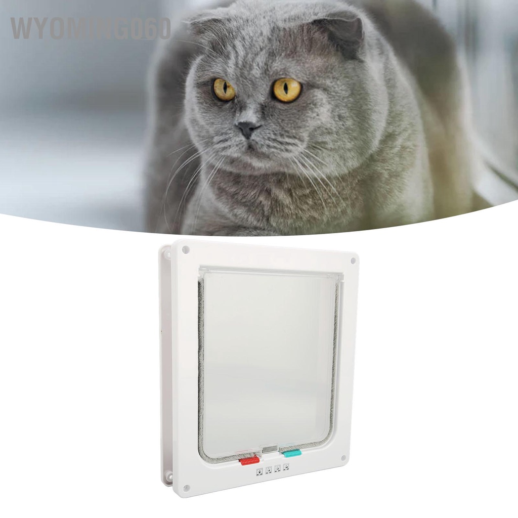 Wyoming060 Cat Flap Door Truy cập có thể điều khiển Giảm tiếng ồn Cửa nội thất đa năng chống gió cho Hole và Dog