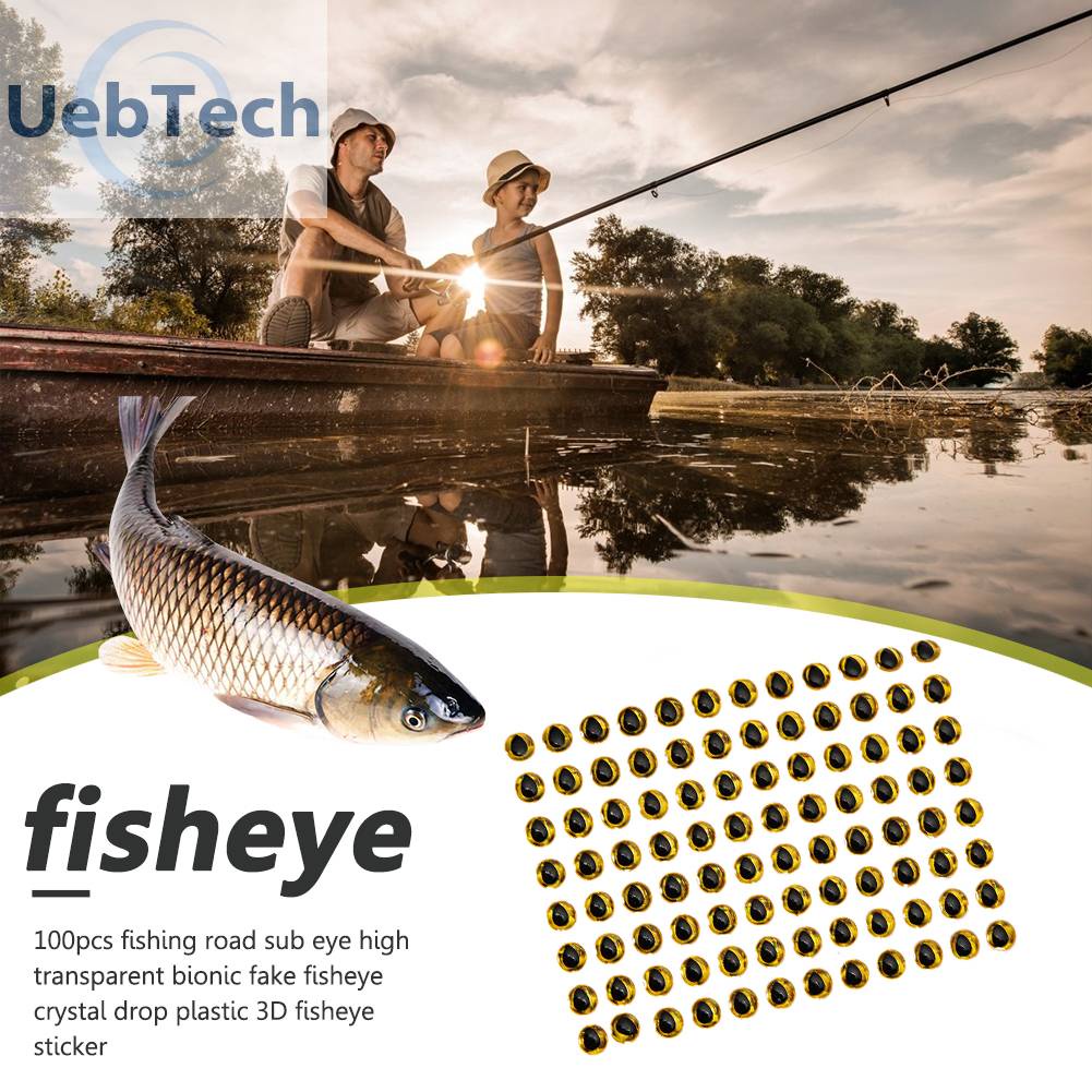 Set 100 Mắt Cá Giả 3D Gắn Mồi Giả Thu Hút Câu Cá Hiệu Quả