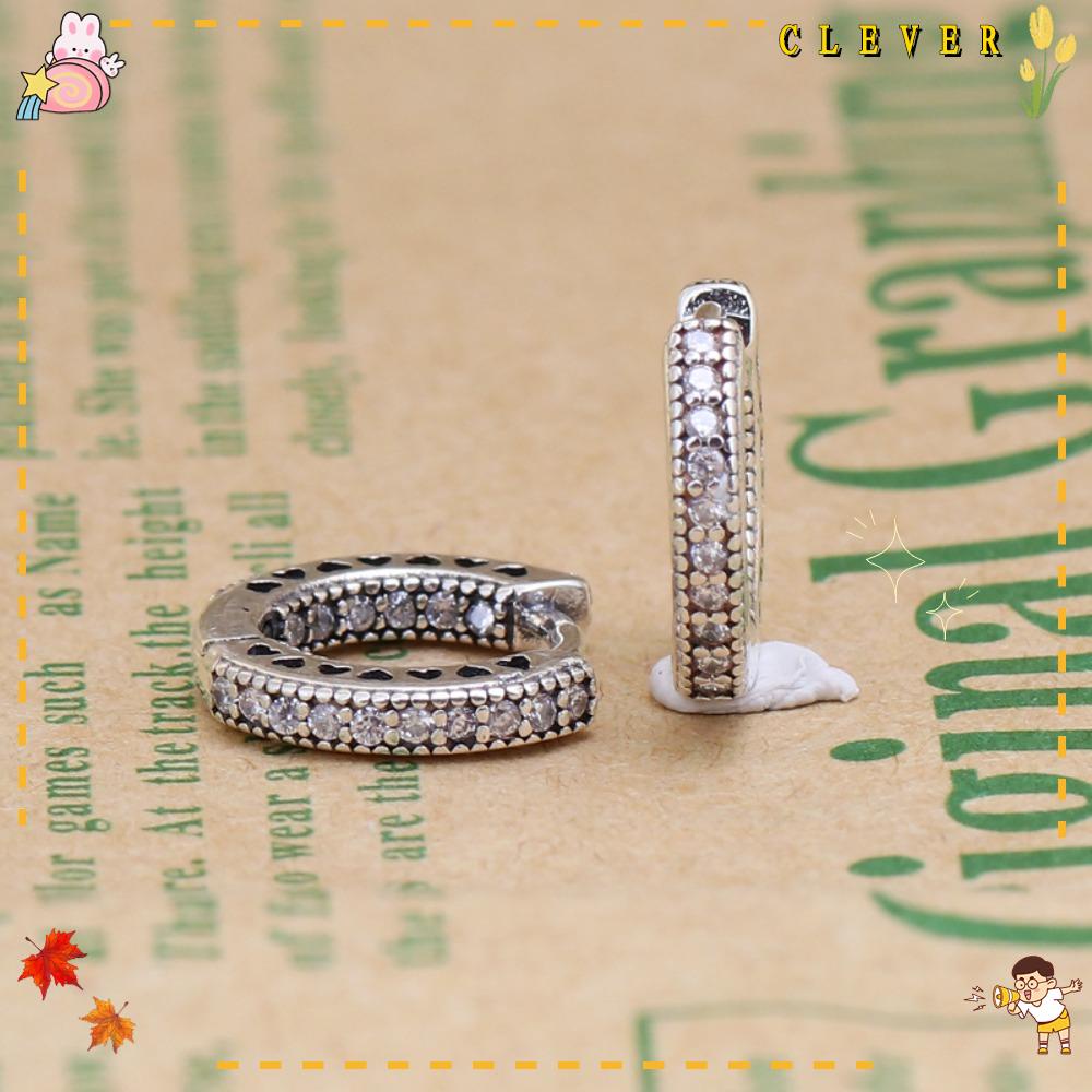 Bông Tai Hình Trái Tim Đính Pha Lê Thời Trang Diy