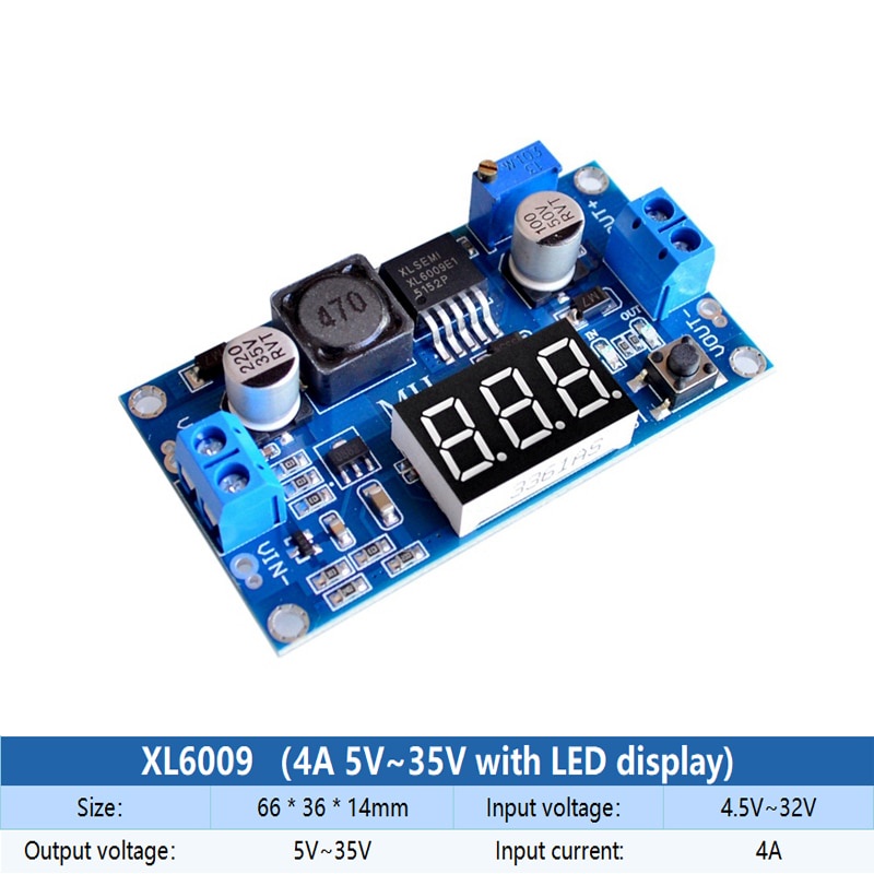 Mô Đun Tăng Áp XL6009 4A 15W 5-32V Sang 5-50V DC-DC Chuyên Dụng