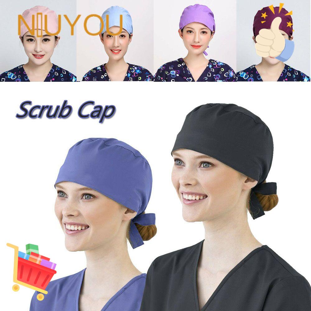 NIUYOU Mũ Phẫu Thuật Tròn Chất Liệu Cotton Cao Cấp Thời Trang