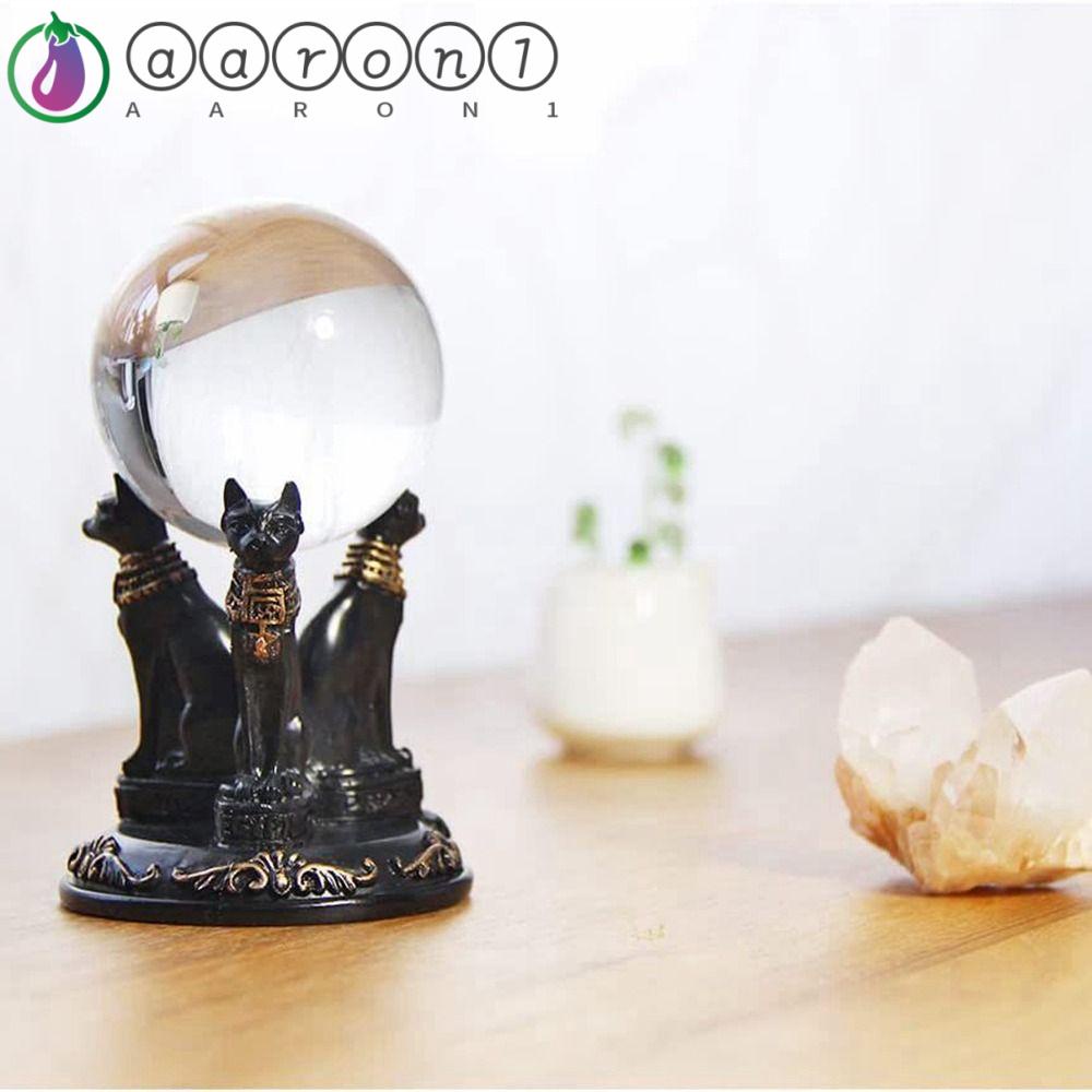 Tượng Mèo AARON1 Mini Bằng Nhựa Resin Màu Đen Để Bàn Trang Trí