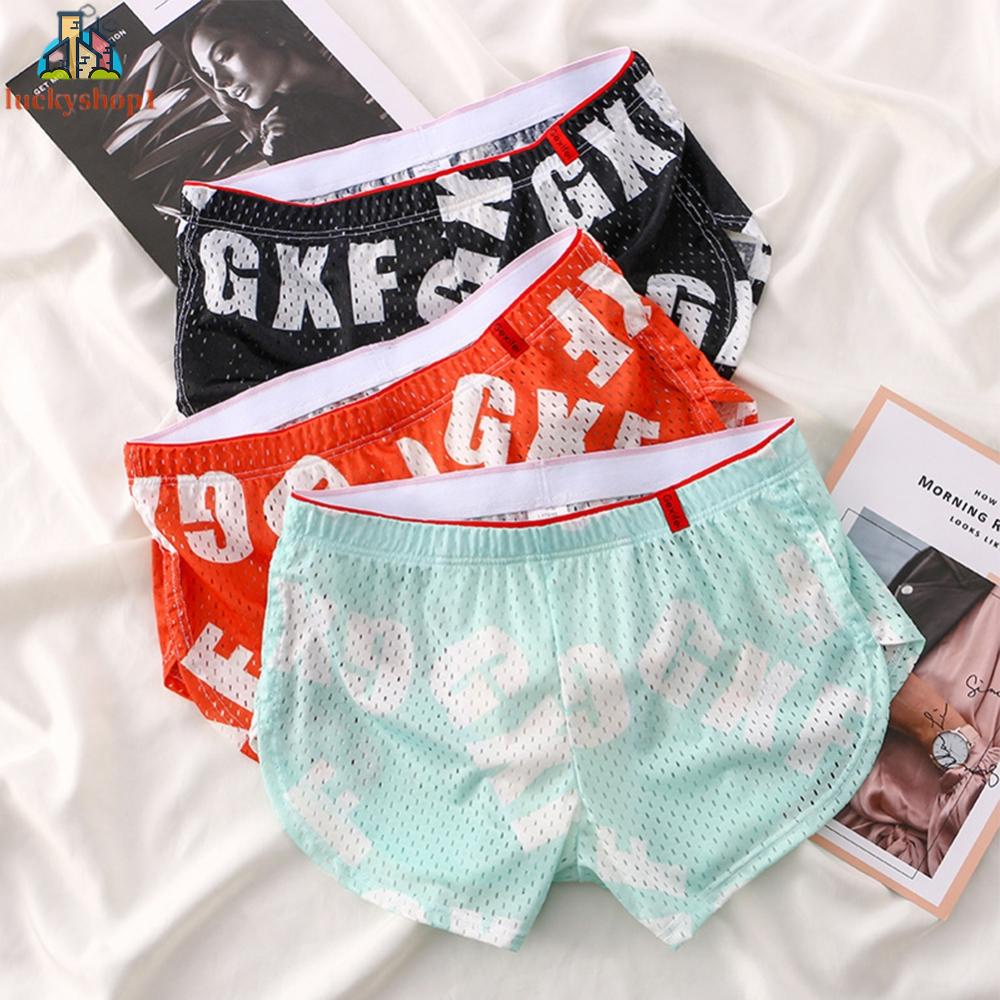 Quần Lót Boxer Lụa Lạnh Thoải Mái In Họa Tiết Size L-3XL Thời Trang Cho Nam